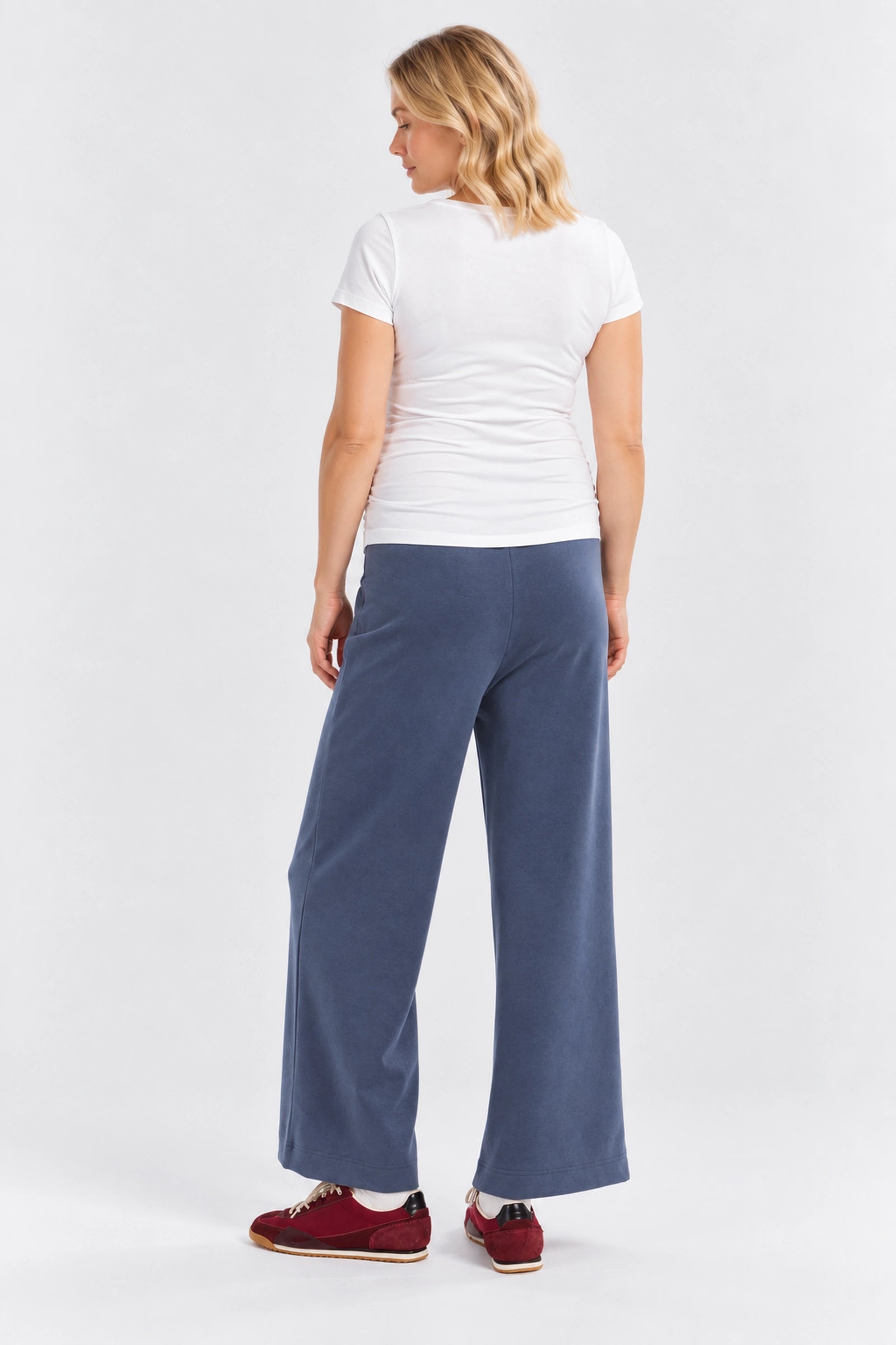Hatch The Cloudease Travel Over Under Pant, Slate Blue, back view