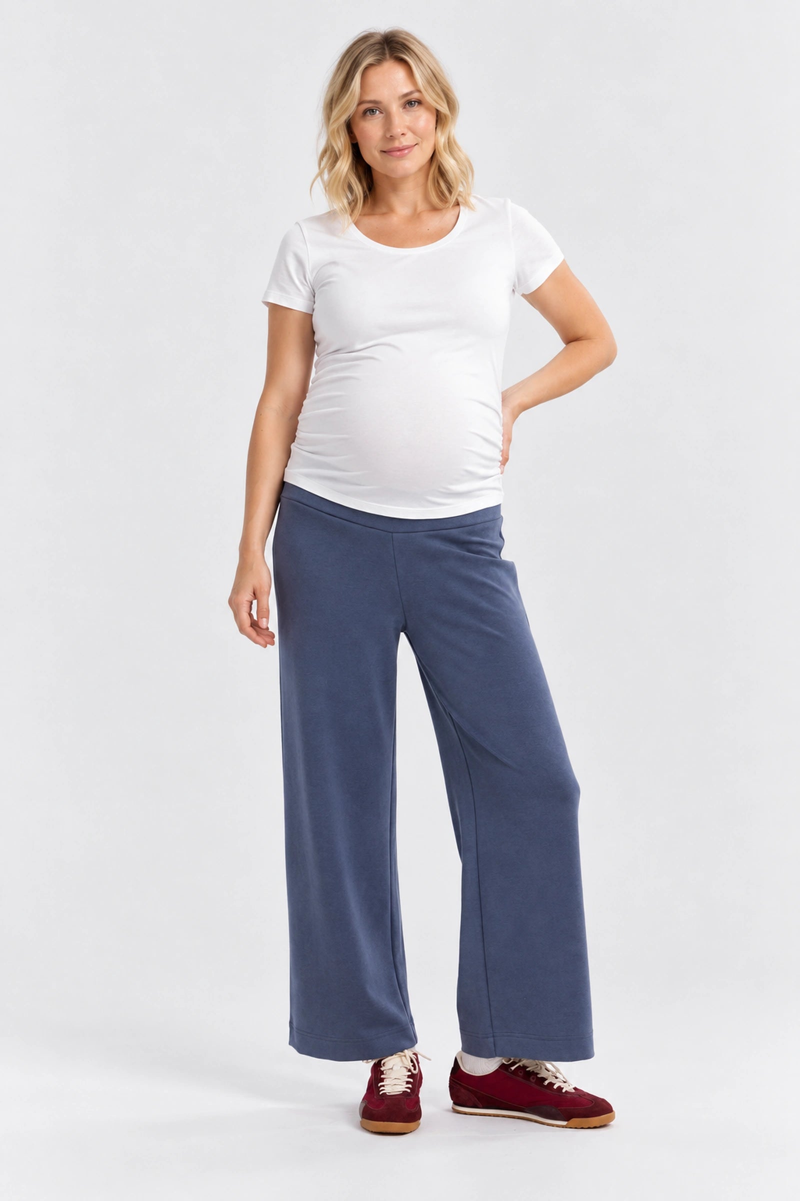 Hatch The Cloudease Travel Over Under Pant, Slate Blue, front view
