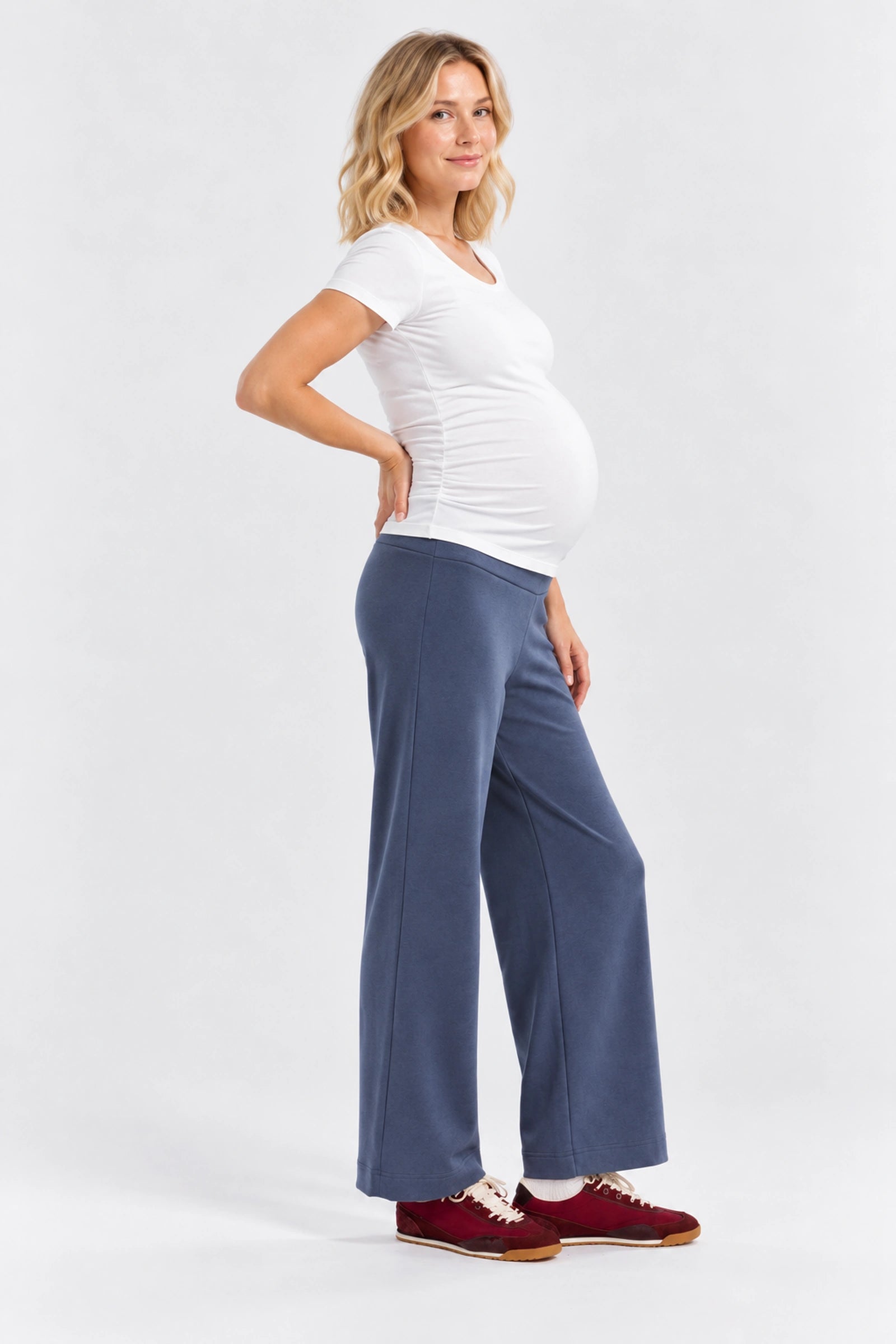 Hatch The Cloudease Travel Over Under Pant, Slate Blue, side view