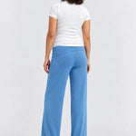 Hatch The Softest Rib Over Under Relaxed Pant, Harbor Blue, back view
