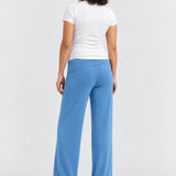 Hatch The Softest Rib Over Under Relaxed Pant, Harbor Blue, back view