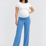Hatch The Softest Rib Over Under Relaxed Pant, Harbor Blue, front view