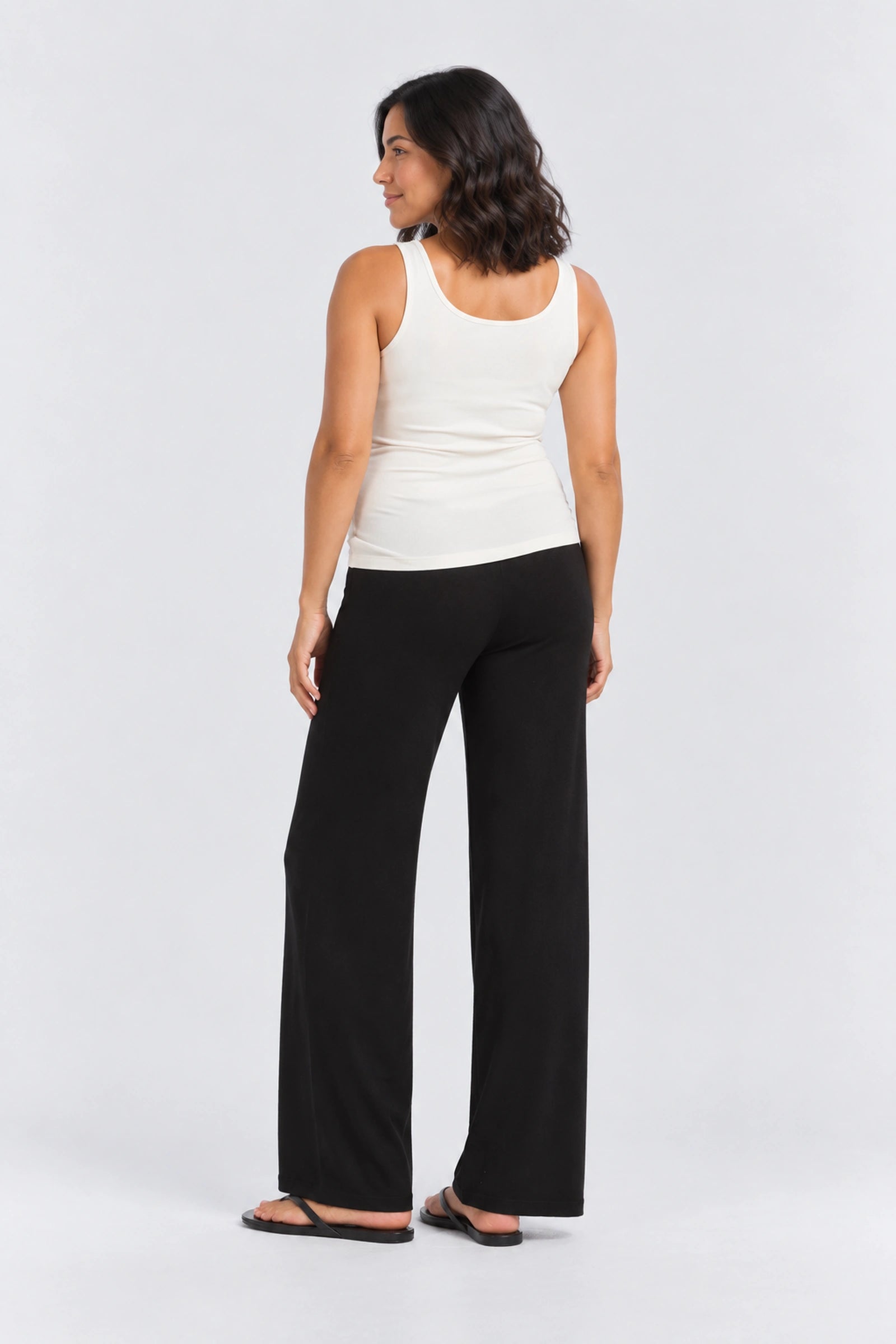 Hatch The Softsculpt Knit Celeste Pant, Black, back view