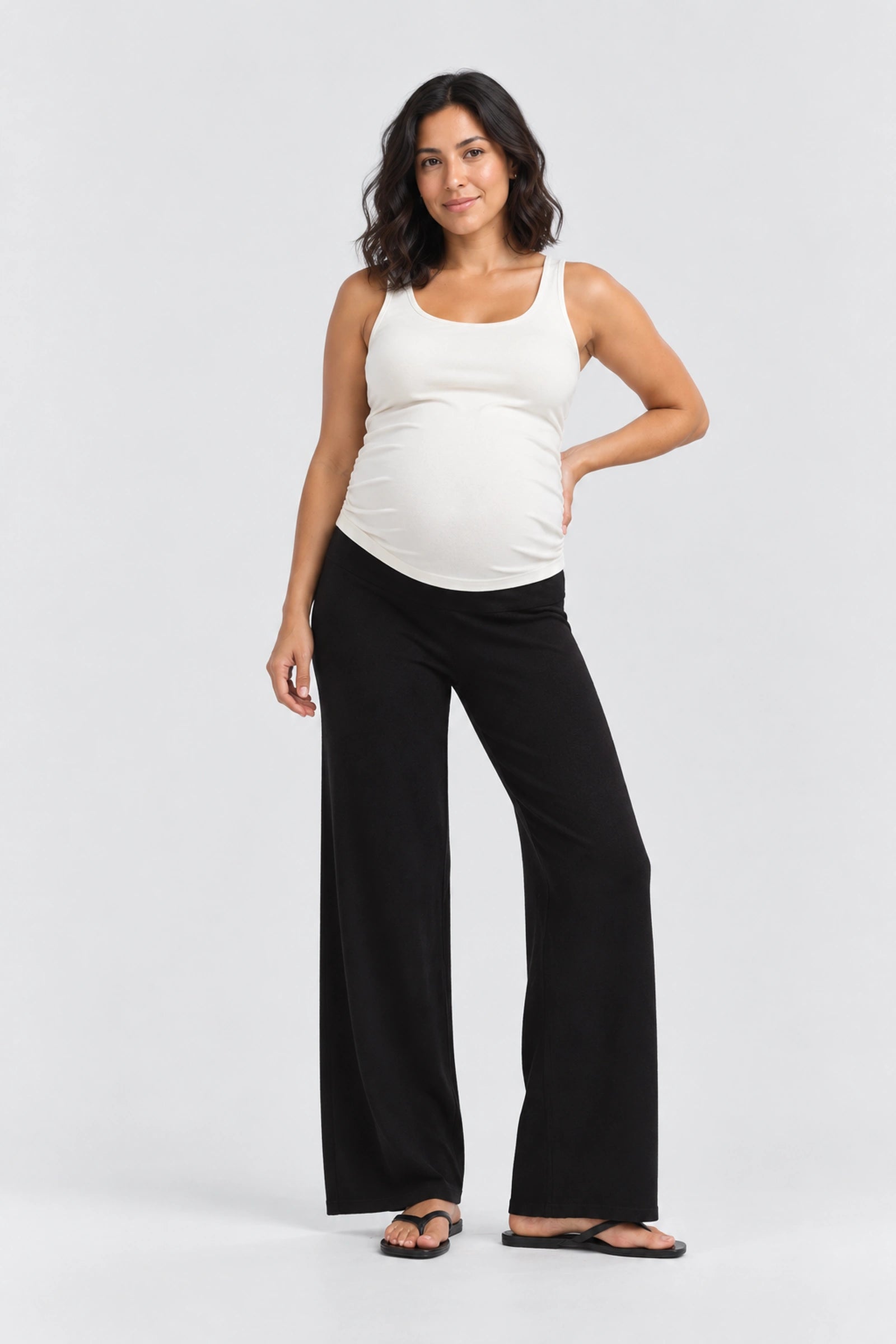 Hatch The Softsculpt Knit Celeste Pant, Black, front view