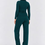 Hatch The Softsculpt Knit Celeste Pant, Pine, back view