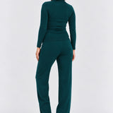 Hatch The Softsculpt Knit Celeste Pant, Pine, back view