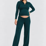 Hatch The Softsculpt Knit Celeste Pant, Pine, front view