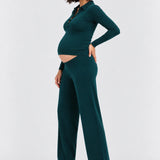 Hatch The Softsculpt Knit Celeste Pant, Pine, side view