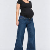 Joe's Jeans The Lou Lou Maternity Low Rise Wide Leg Jean, Rendezvous, front view