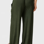 Kindred Bravely Aria Bamboo Casual Lounge Pant, Thyme, detail view