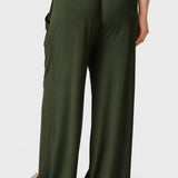 Kindred Bravely Aria Bamboo Casual Lounge Pant, Thyme, detail view