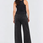 Kindred Bravely Wide Leg Maternity + Postpartum Drawstring Pant, Black, back view