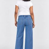 Kindred Bravely Wide Leg Maternity + Postpartum Jean, Denim, back view