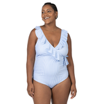 Nursing + Maternity One Piece Wrap Swimsuit