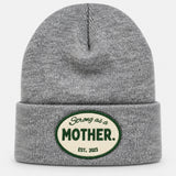 Strong As A Mother® Grey Patch Beanie