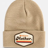 Retro Strong As A Mother® Camel Patch Beanie