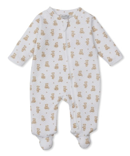 Kissy Teddy Bear Jacquard Zip Footie