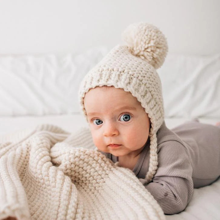 Garter Stitch Knit Bonnet