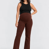 NOM Georgina Knit Pants, Chocolate, front view