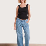 Slouch Under-Bump Relaxed Jeans