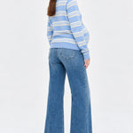 Paige Denim Anessa Maternity Wide Leg Jean — Vino Vibes, Vino Vibes, back view
