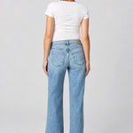 Paige Denim Anessa Maternity Wide Leg Jean with Twisted Outseam, Explorer, back view