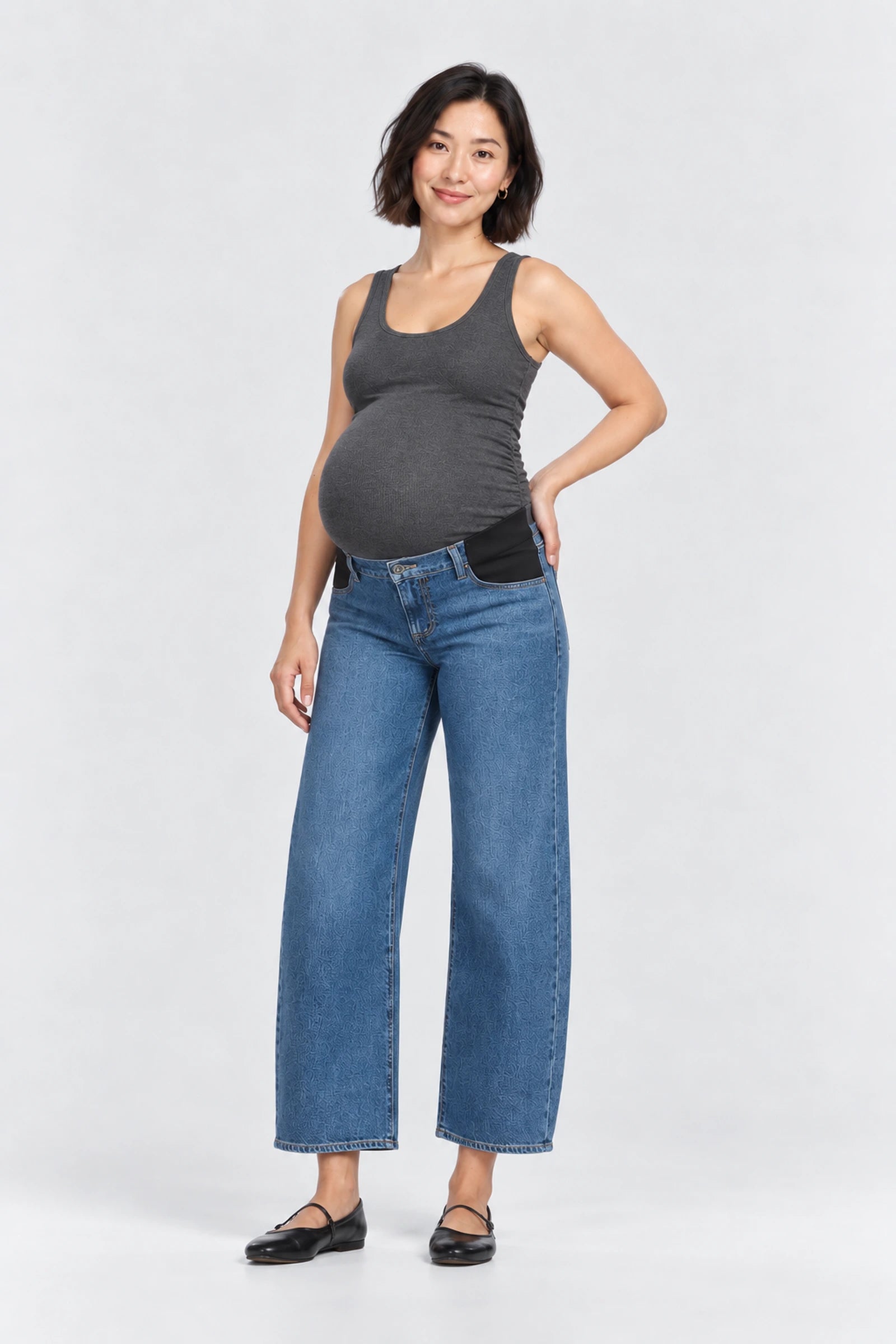 Paige Denim Arellia Ankle Maternity Jean, Traverse, front view