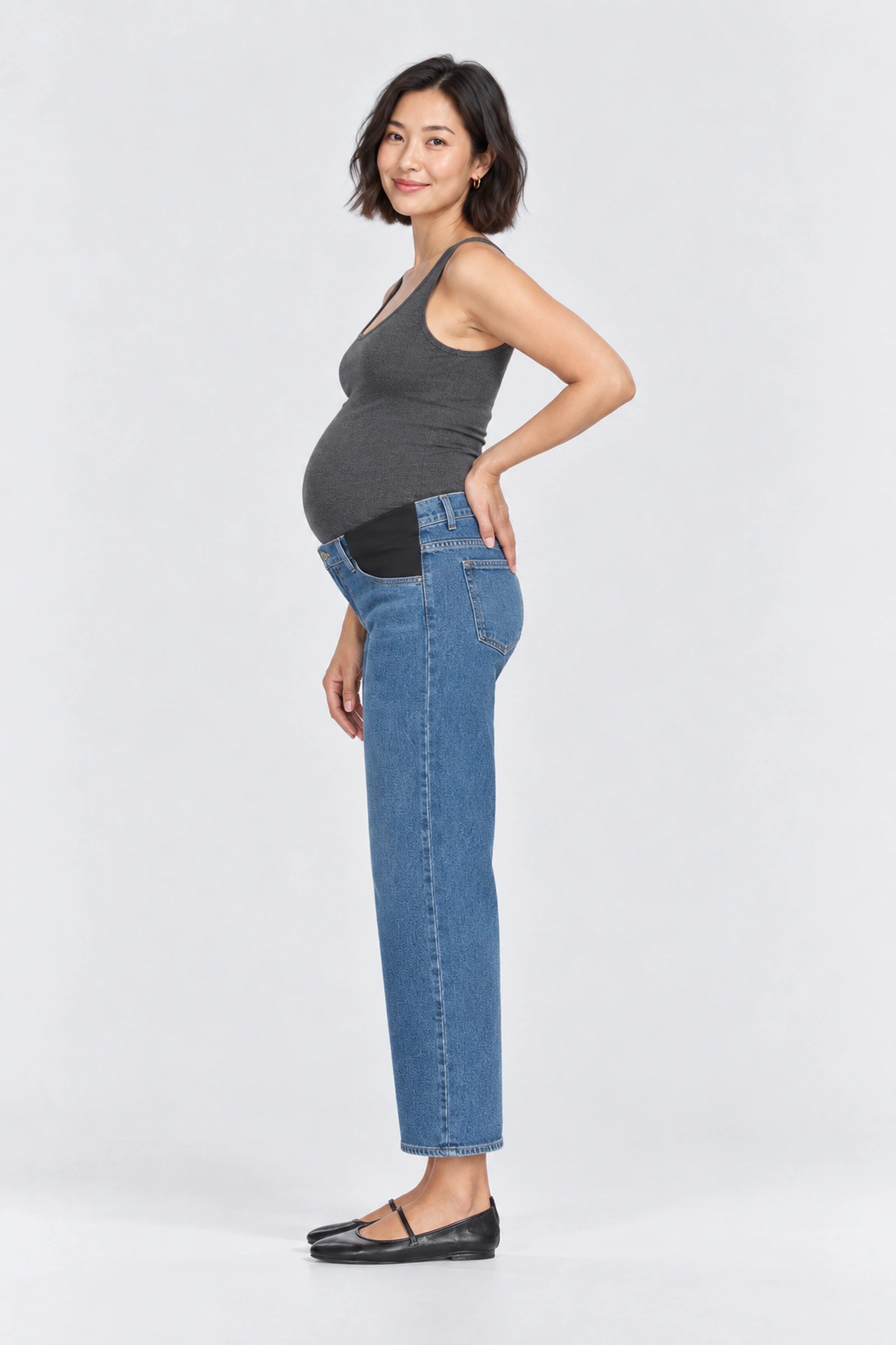 Paige Denim Arellia Ankle Maternity Jean, Traverse, side view