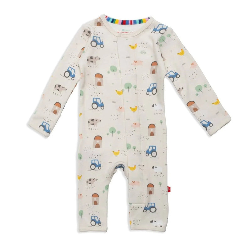 Pasture Bedtime Organic Cotton Magnetic Coverall
