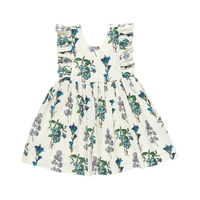 Marceline Dress- Blue Botanical