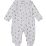 Teddy Bear Love Tan Zip Footie
