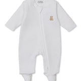 Kissy Teddy Bear Jacquard Zip Footie