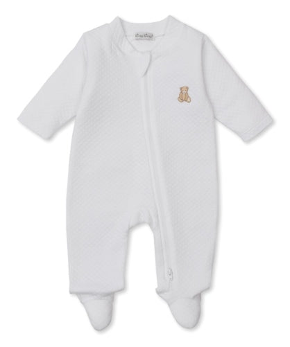 Kissy Teddy Bear Jacquard Zip Footie