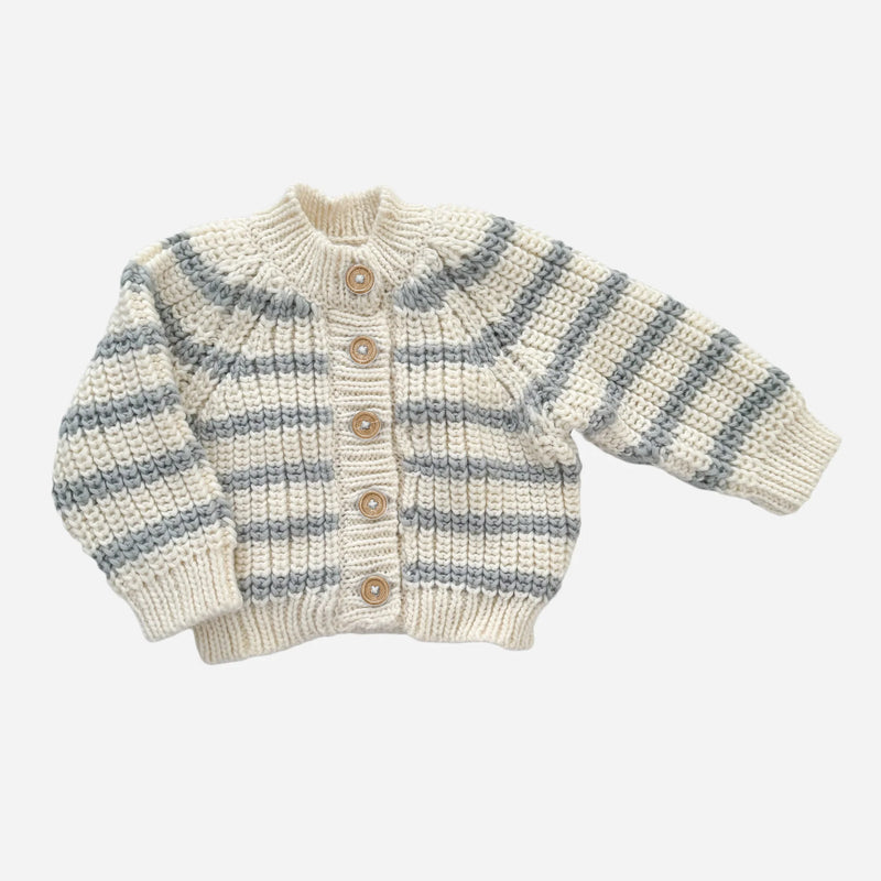 Rib Knit Stripe Cardigan