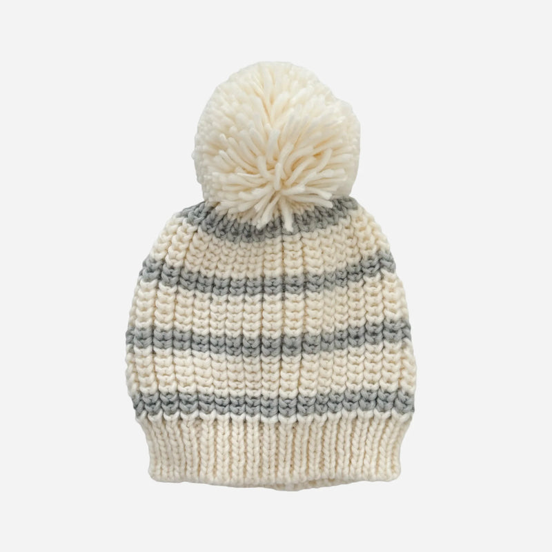 Rib Knit Stripe Hat