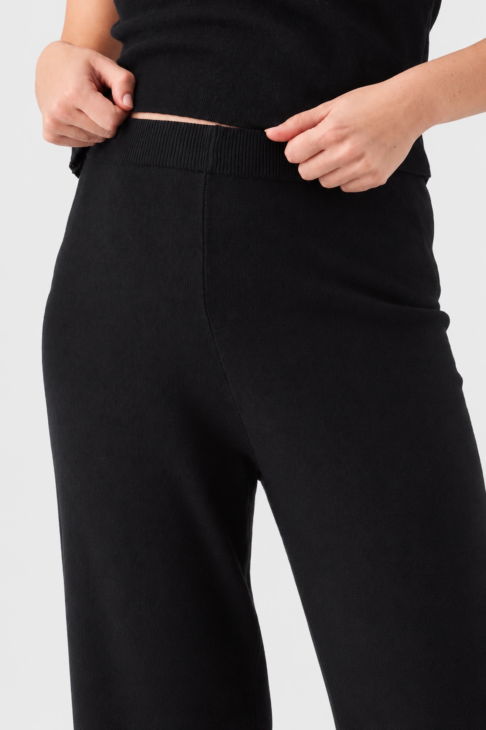Ripe Ryan Knit Pant, Black, detail view