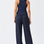 Ripe Tamara Satin Pull-On Pant, Midnight, back view