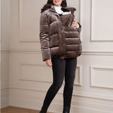 Aris Short Velvet Puffer Coat
