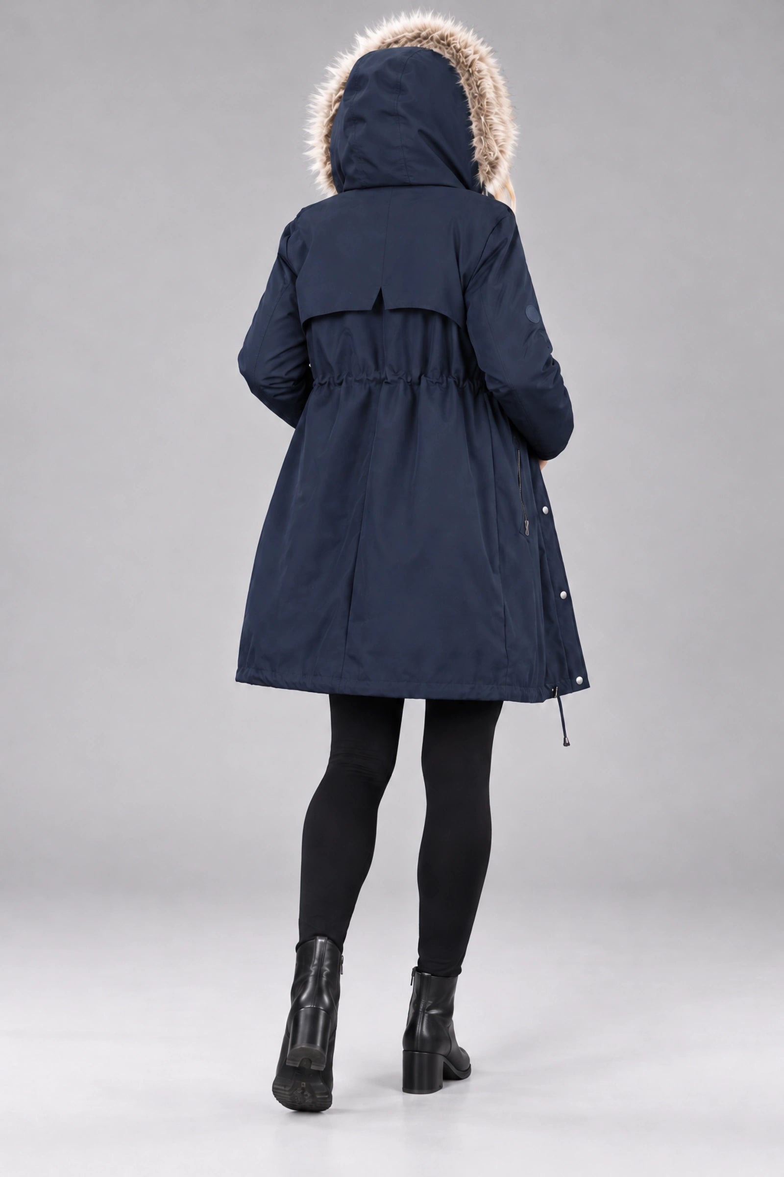 3 in 1 Winter Maternity Parka — back view