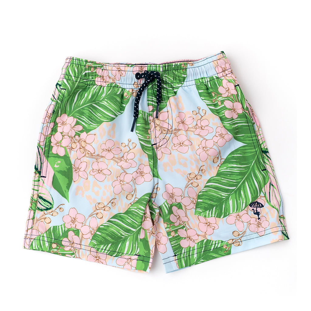 Swim Trunks- Botanical Palms – Village Maternity