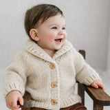 Shawl Collar Natural Cardigan Sweater