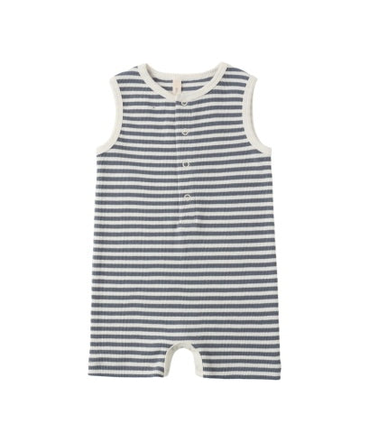 Ribbed Henley Romper