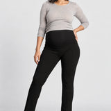 Village Maternity London Four-Way Stretch Maternity Pant, Black, front view