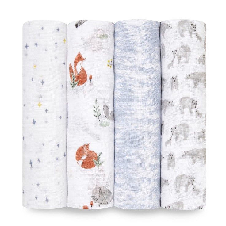 Cotton Muslin Swaddle - 4 Pack