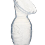 Haakaa silcone hand held breast pump for letdowns and pumping. Single piece of silicon with suction base. 