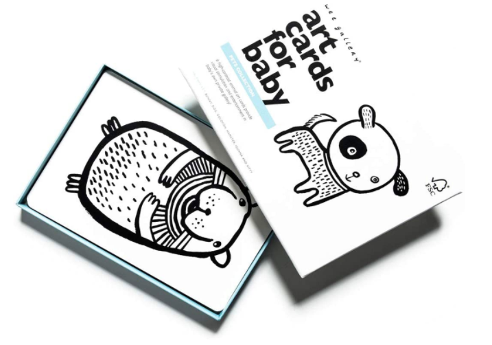 Art Cards for Baby, Black and White Baby Cards - Pets Collection