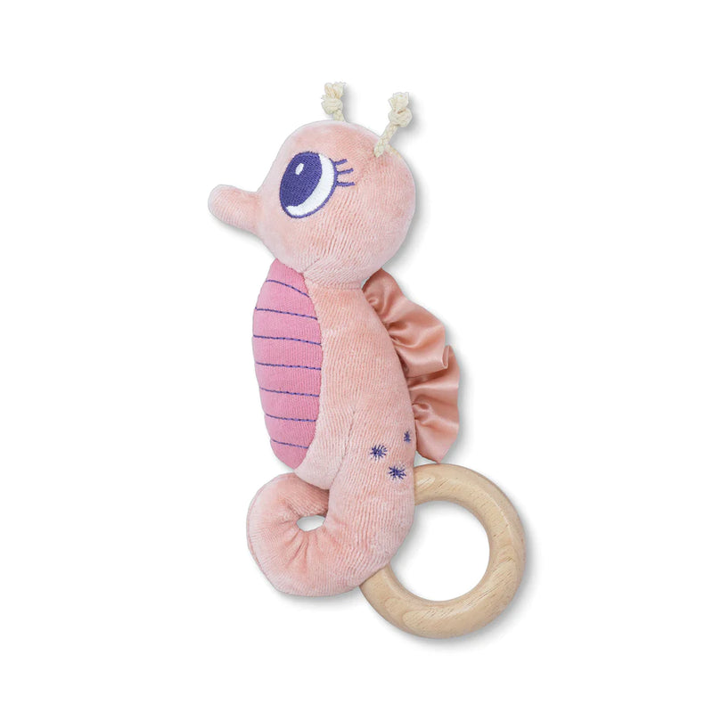 Pink Seahorse Teether Rattle