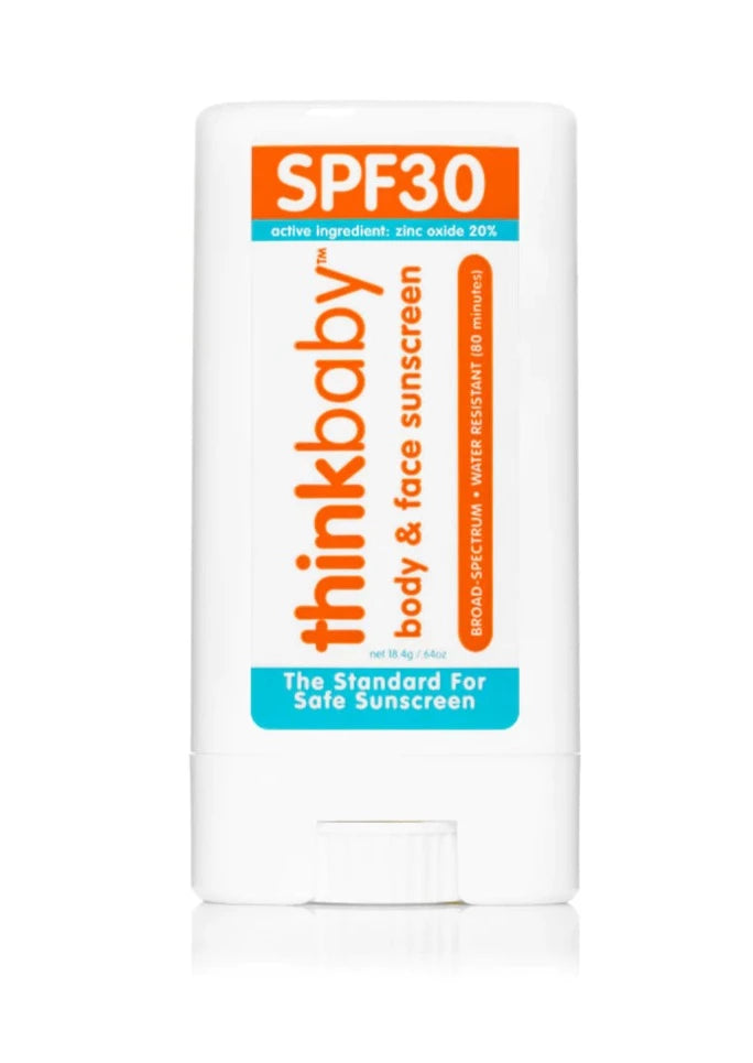 Think Baby sunscreen stick for body and face -- baby safe formula 