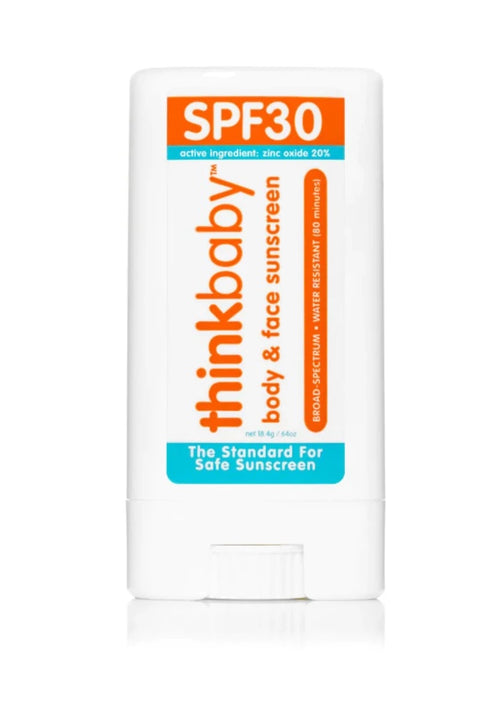 Think Baby sunscreen stick for body and face -- baby safe formula 