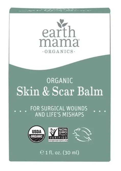 Organic skin and scar balm for c section or wounds